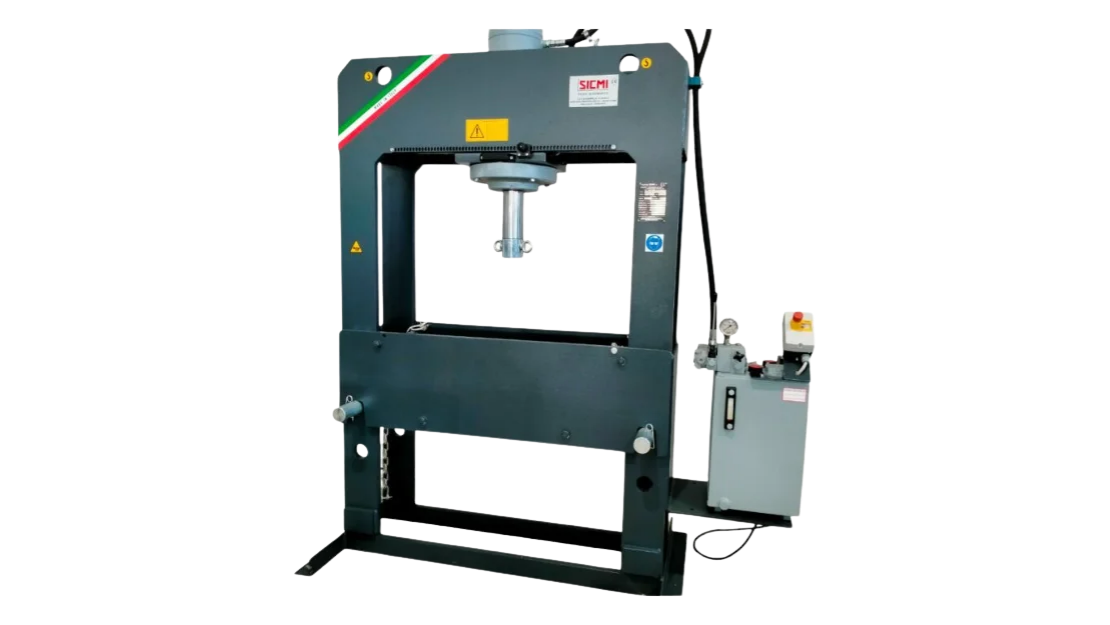 Hydraulic workshop press (350mm cylinder stroke – single speed <6mm/sec) - PSS-TL